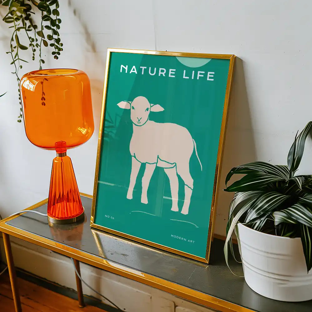 Gentle Lamb by Unknown Artist - Art Print Mockup 2