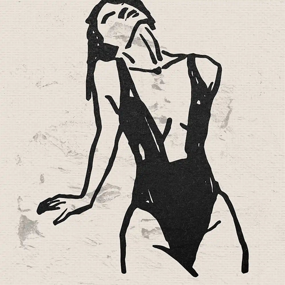 Dynamic Pose in Ink by Unknown Artist - Final Mockup Example