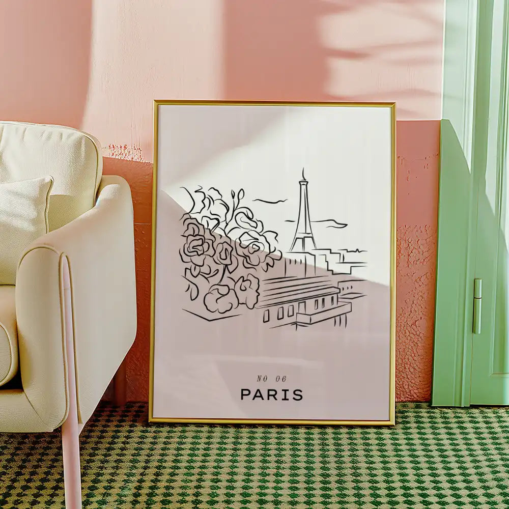 Eiffel Sketch by Unknown Artist - Art Print Mockup 3