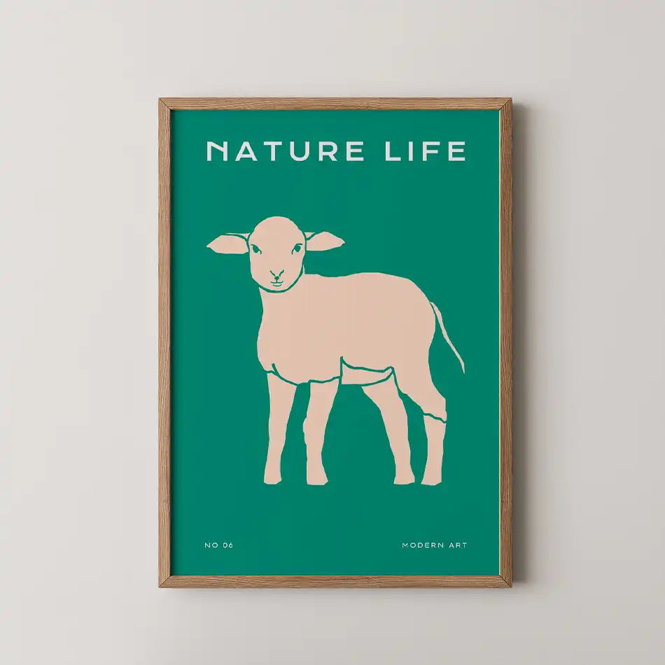Gentle Lamb by Unknown Artist - Fine Art Print