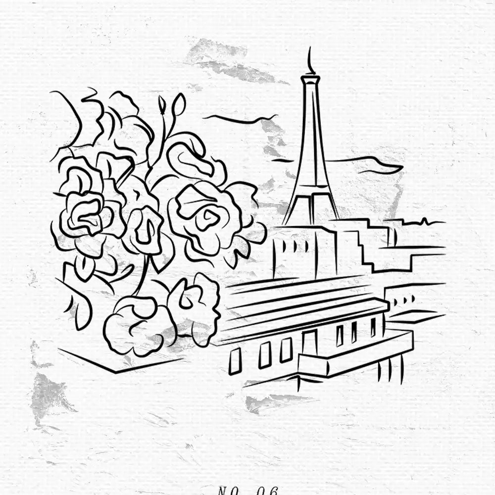 Eiffel Sketch by Unknown Artist - Final Mockup Example