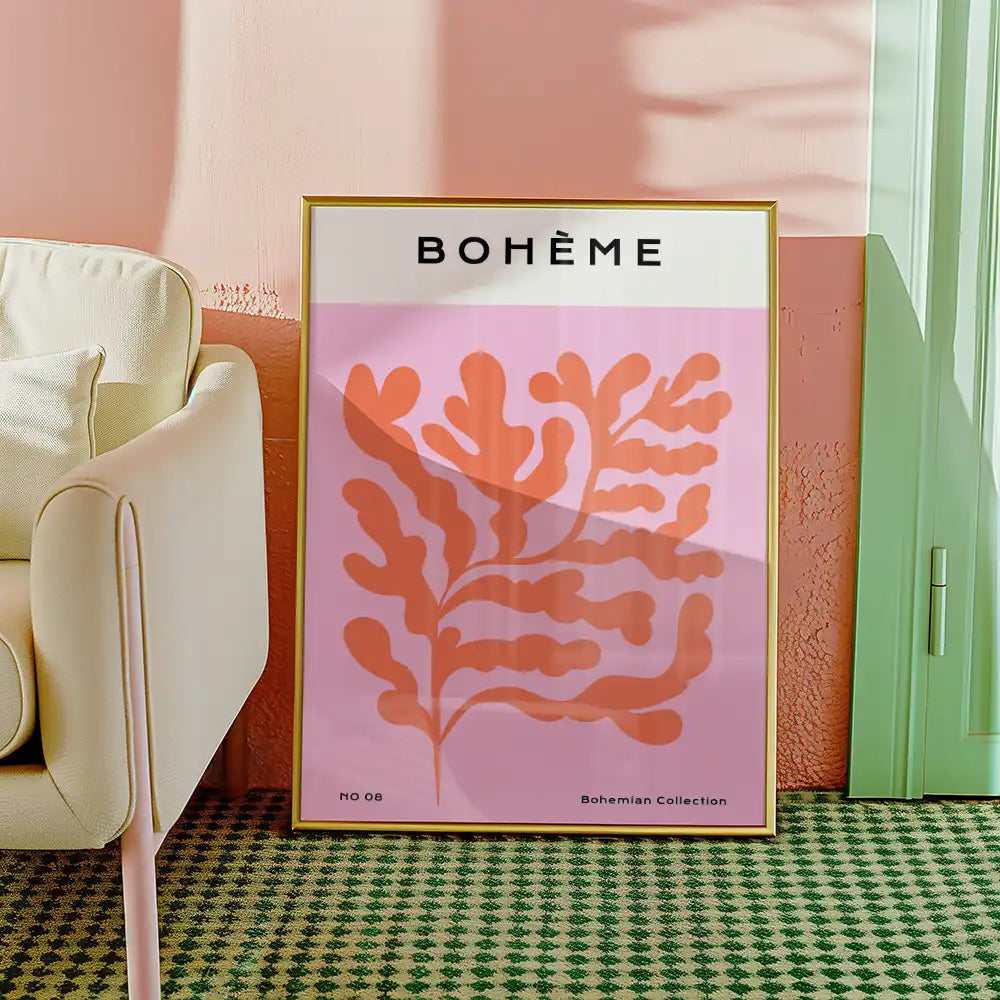Coral Bohème by Unknown Artist - Art Print Mockup 3