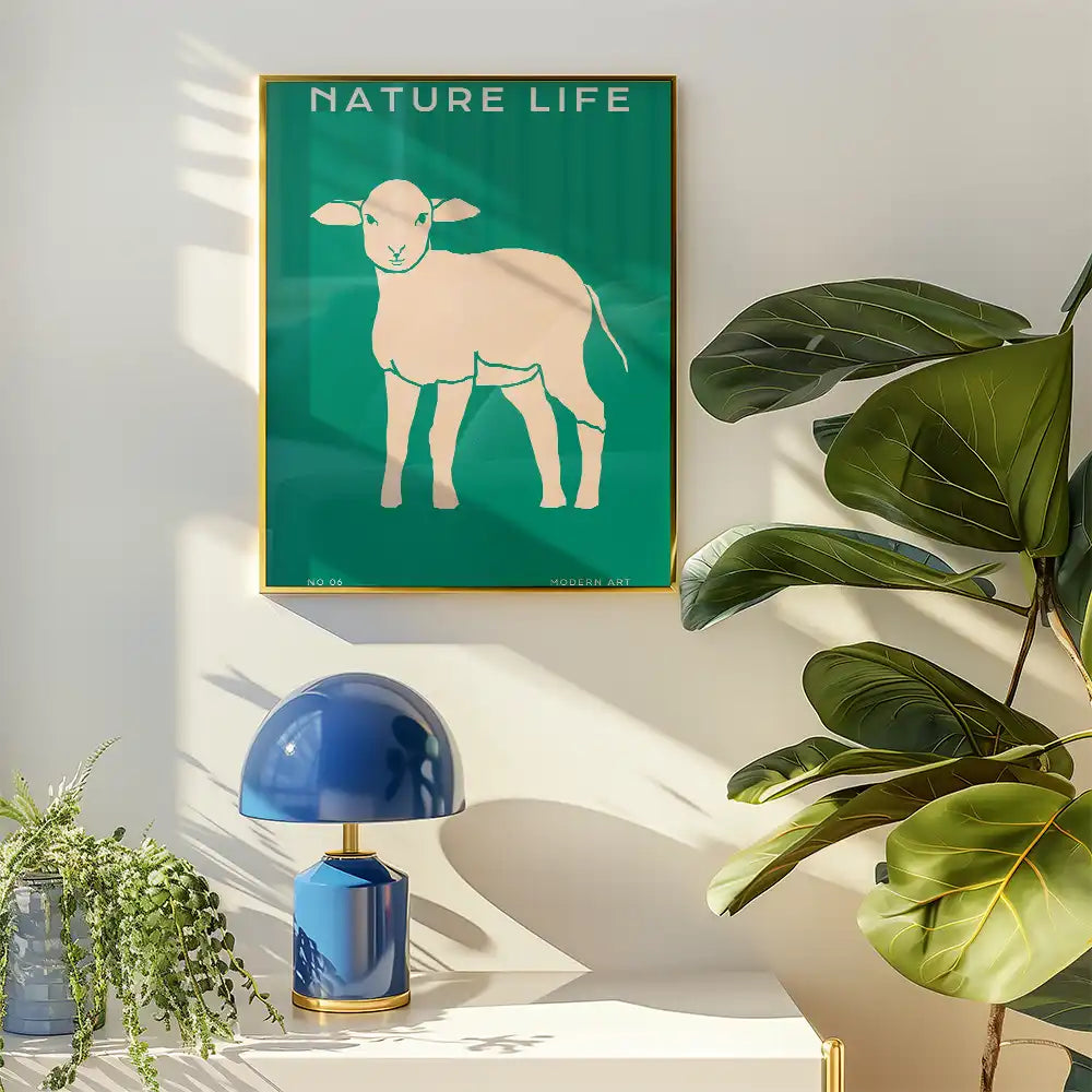 Gentle Lamb by Unknown Artist - Art Print Mockup 3