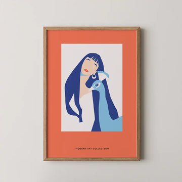 Azure Embrace by Unknown Artist - Fine Art Print