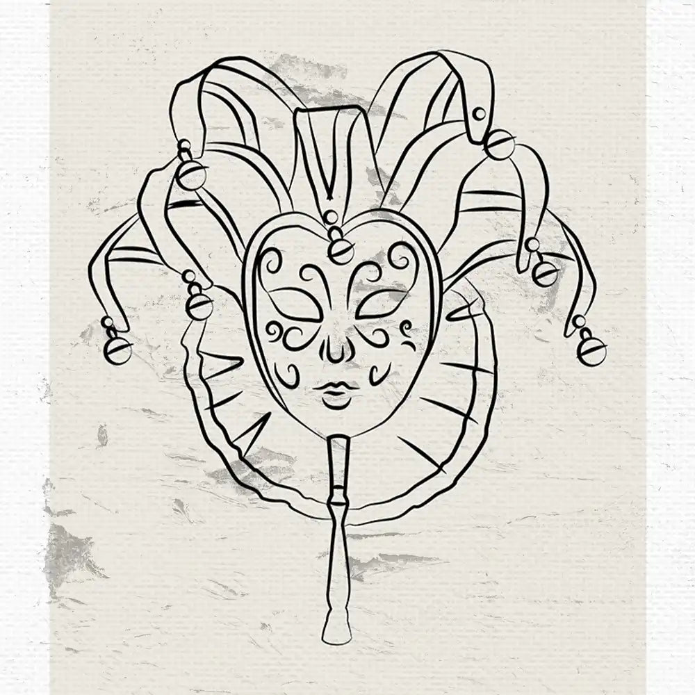 Carnival Mask by Unknown Artist - Final Mockup Example